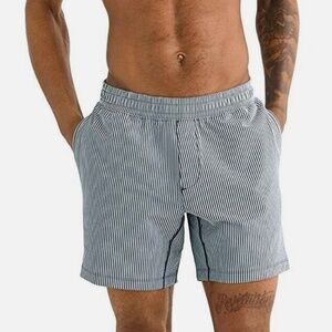 Rhone 7" Athletic Workout Seersucker Jersey Mako Short Unlined Navy Blue XL NWT!